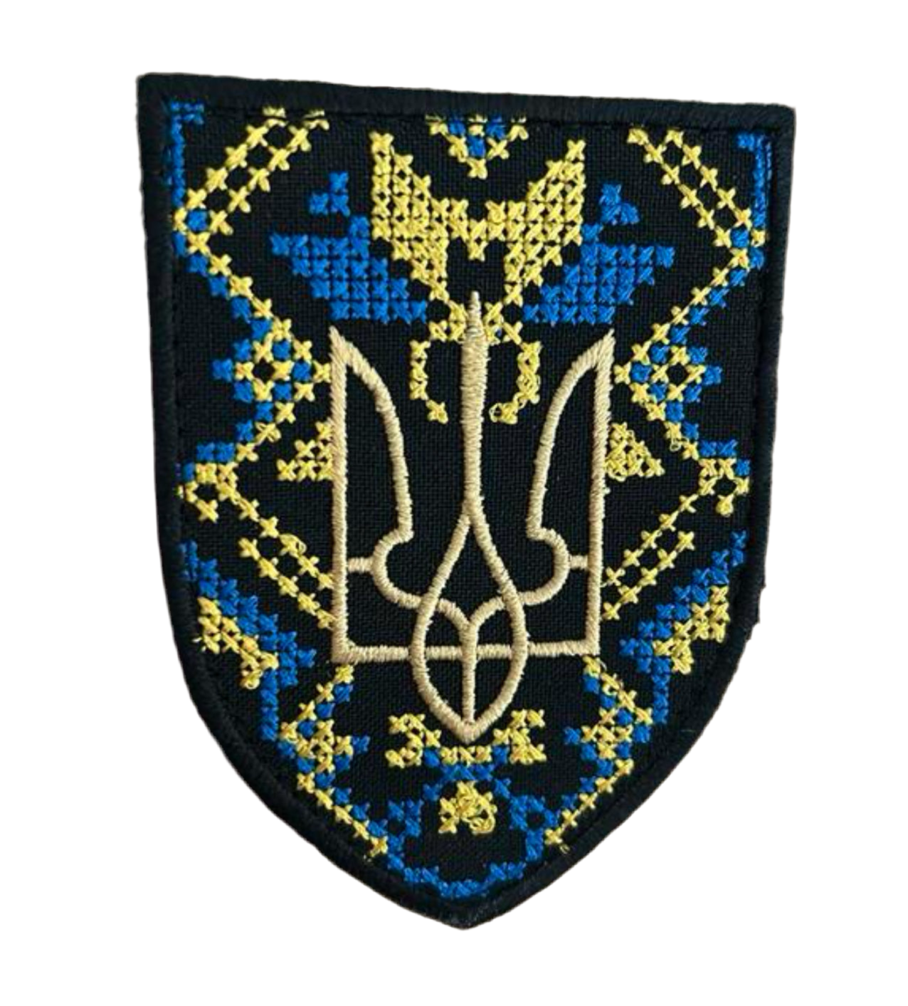 Oekraïense morele patch, drietand en borduurwerk