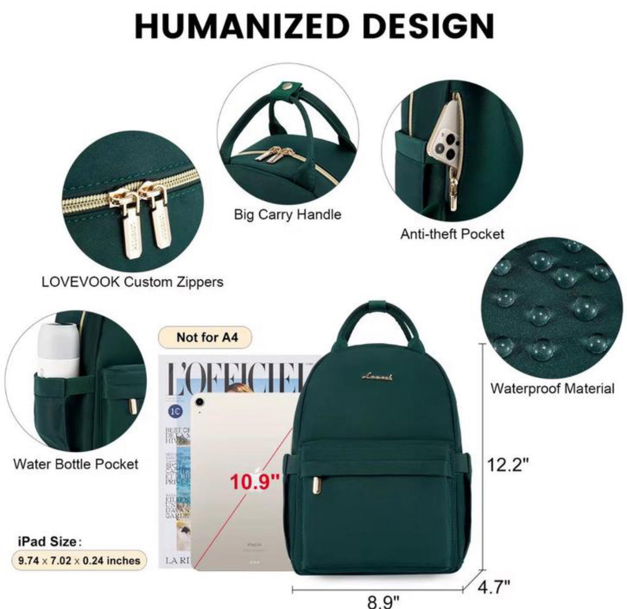 LOVEVOOK Dames Kleine Rugzak