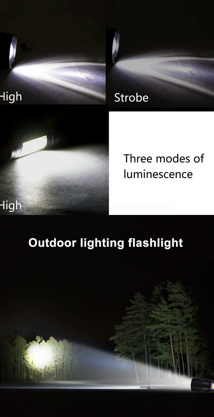 Compacte LED werklamp voor noodsituaties en survival – USB