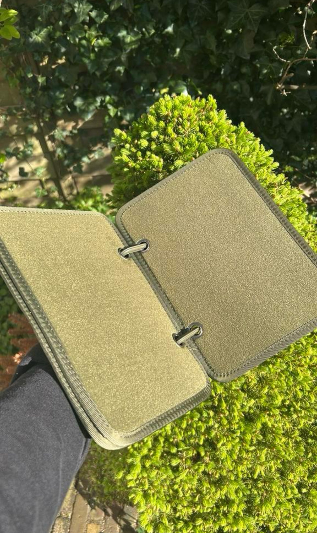 Patch Display Holder, 4Pcs Flip-page Patch Book Patch Booklet Organizer Display Panel Board with Removable D Ring Buckles