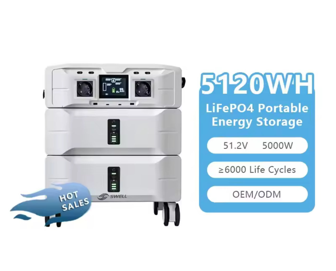 SE5000 Draagbare 5kW Power Station – Grote Capaciteit & Snelladen (MPPT) voor Noodstroom en Outdoor Gebruik