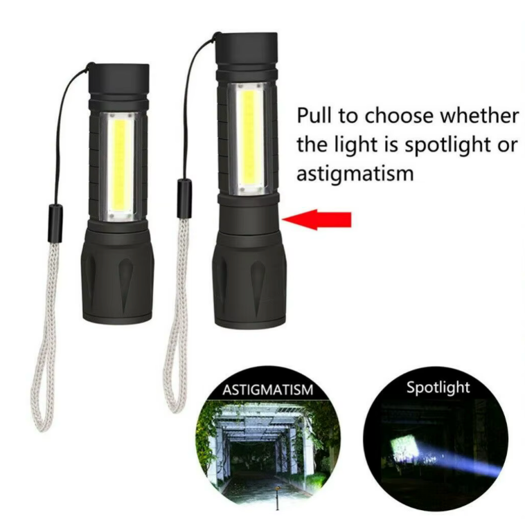 Compacte LED werklamp voor noodsituaties en survival – USB